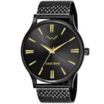 Black Metal Chain Analog Watch