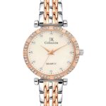 Round Studded Dial Watch for Women