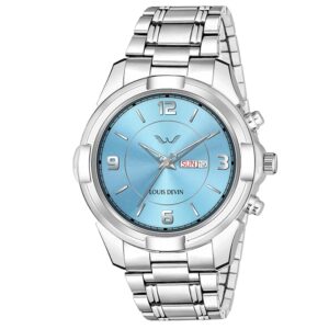 steel chain analog watch for men